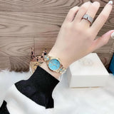 Michael Kors Petite Runway Mercer Blue Dial Gold Steel Strap Watch For Women - MK6673 Buy Now By Michael Kors