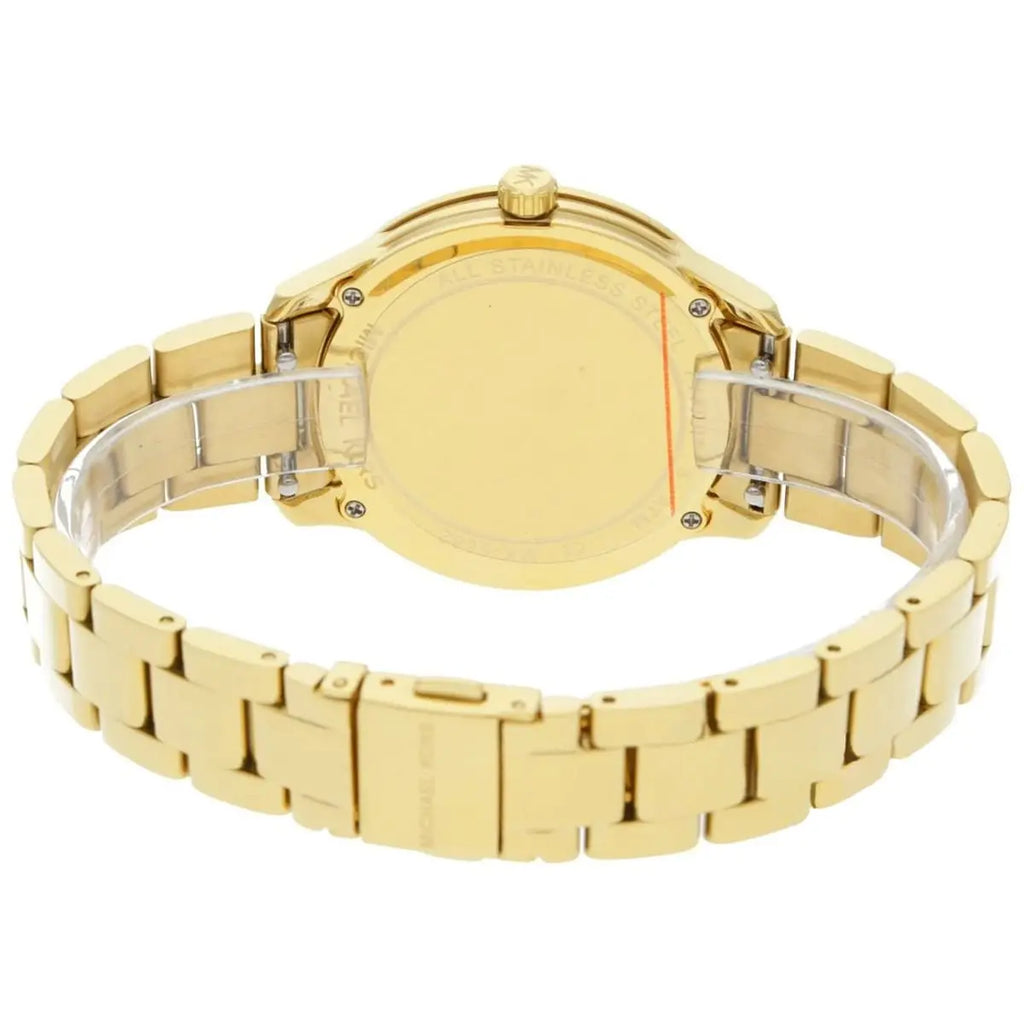 Michael Kors Runway Quartz Black Dial Gold Steel Strap Watch For Women - MK6682 Buy Now By Michael Kors