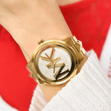 Michael Kors Runway Mercer Crystals Gold Dial Gold Steel Strap Watch For Women - MK6714 Buy Now By Michael Kors