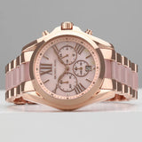 Michael Kors Bradshaw Chronograph Pink Dial Two Tone Steel Strap Watch For Women - MK6830 Buy Now By Michael Kors