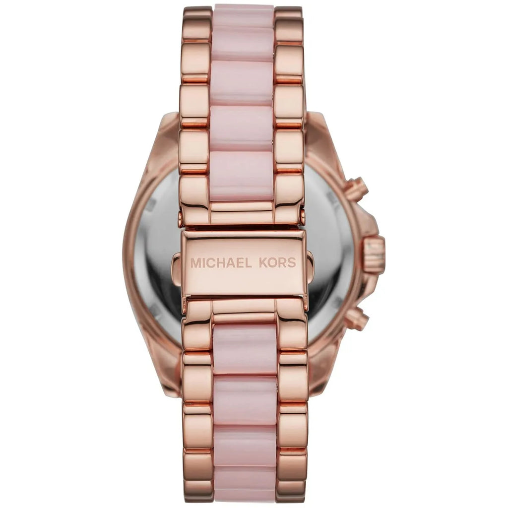 Michael Kors Bradshaw Chronograph Pink Dial Two Tone Steel Strap Watch For Women - MK6830 Buy Now By Michael Kors