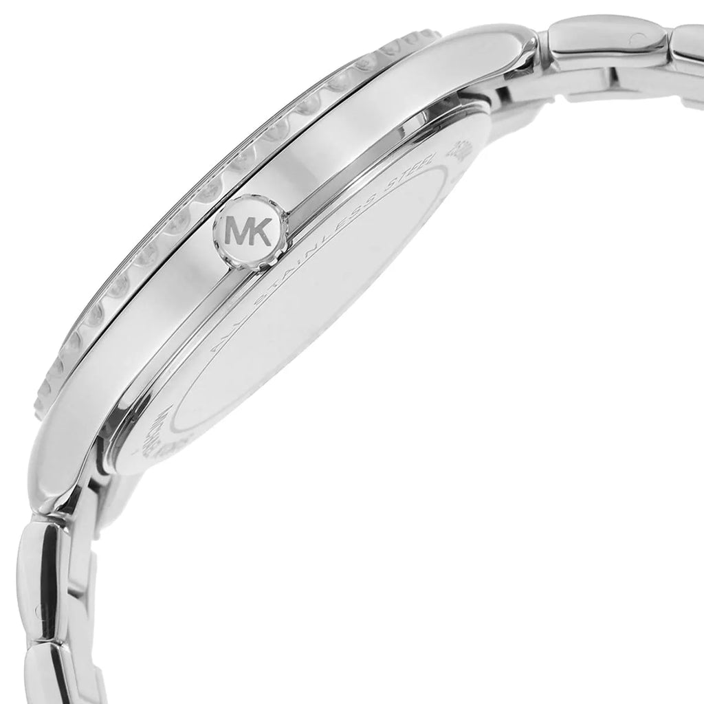 Michael Kors Layton Chronograph Mother of Pearl Blue Dial Silver Steel Strap Watch For Women - MK6847 Buy Now By Michael Kors