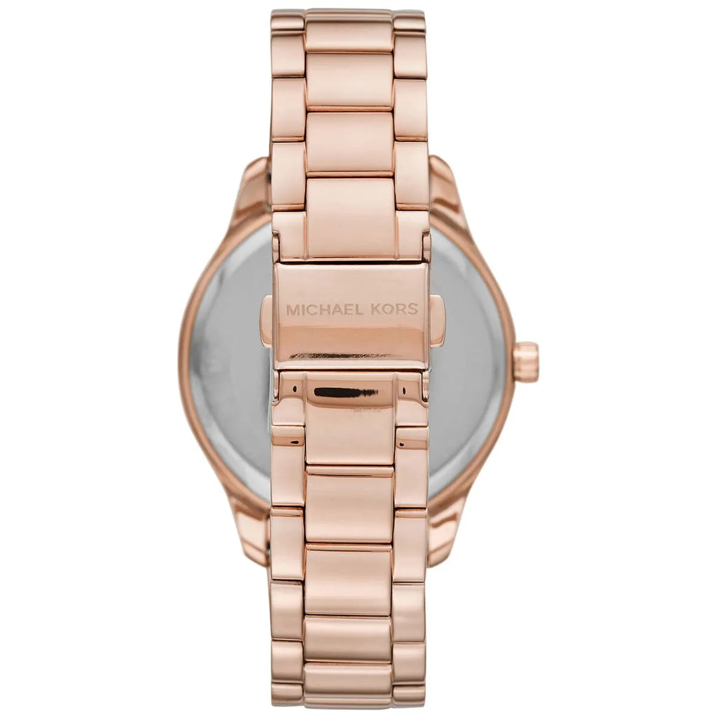 Michael Kors Layton Three Hand Pink Dial Rose Gold Steel Strap Watch For Women - MK6848 Buy Now By Michael Kors