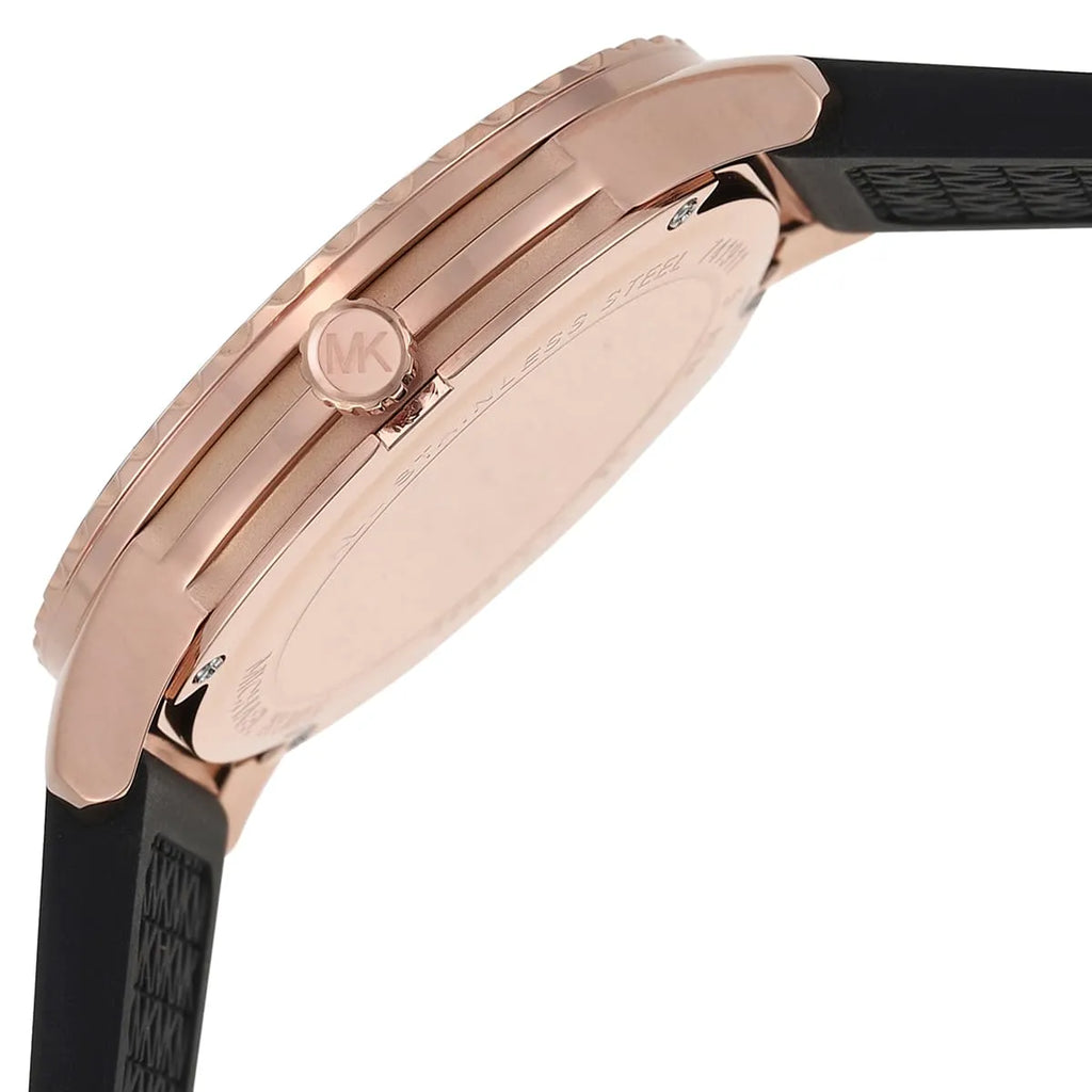 Michael Kors Runway Quartz Black Dial Black Silicone Strap Watch For Women - MK6852 Buy Now By Michael Kors