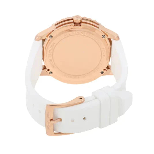 Michael Kors Runway Quartz White Dial White Rubber Strap Watch For Women - MK6853 Buy Now By Michael Kors