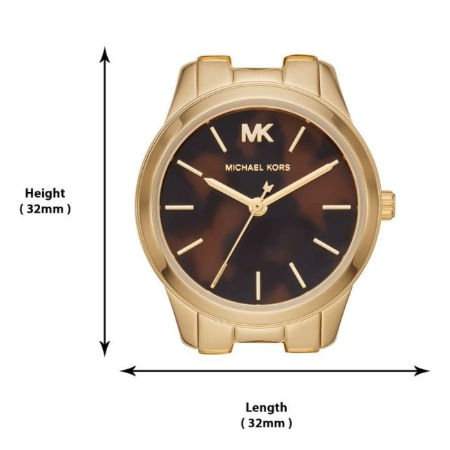 Michael Kors Runway Mercer Analog Brown Dial Gold Steel Strap Watch For Women - MK6855 Buy Now By Michael Kors
