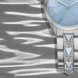 Michael Kors Runway Mercer Quartz Mother of Pearl Blue Dial Silver Steel Strap Watch For Women - MK6857 Buy Now By Michael Kors