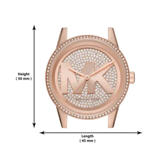 Michael Kors Ritz Analog Crystals Silver Dial Rose Gold Steel Strap Watch for Women - MK6863 Buy Now By Michael Kors