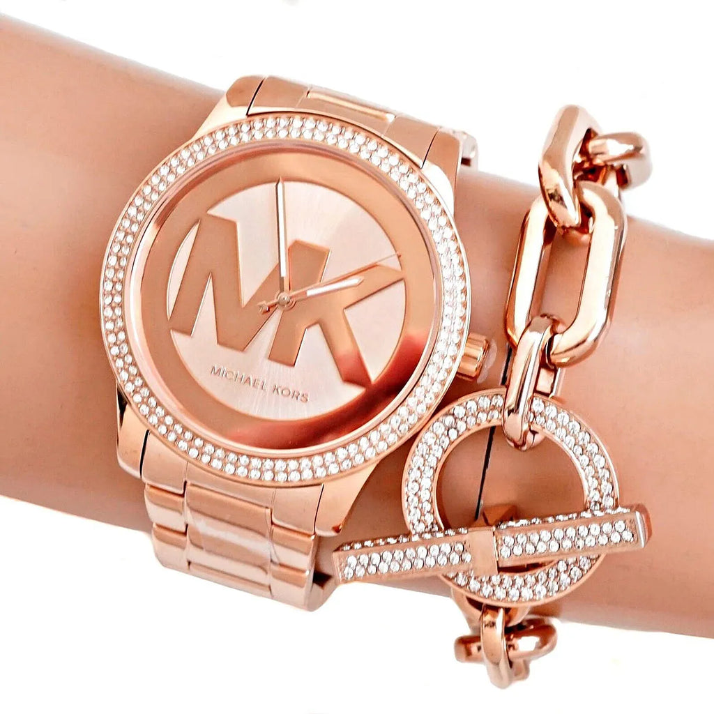 Michael Kors Tibby Quartz Rose Gold Dial Rose Gold Steel Strap Watch For Women - MK6880 Buy Now By Michael Kors