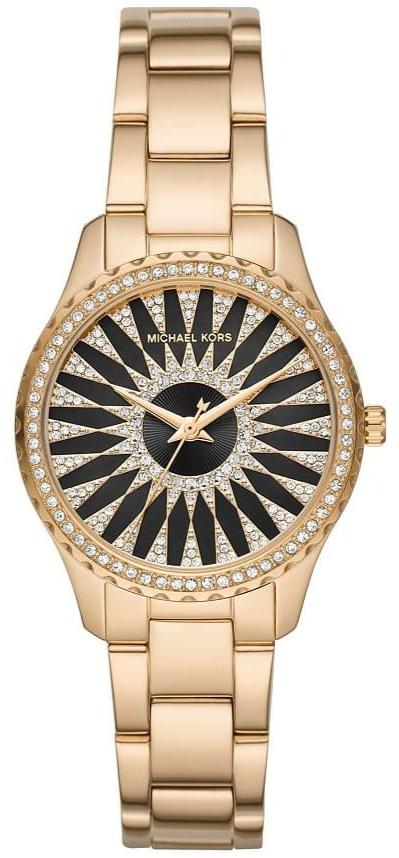 Michael Kors Layton Quartz Black Dial Gold Steel Strap Watch For Women - MK6892 Buy Now By Michael Kors