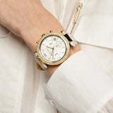 Michael Kors Parker Chronograph White Dial White Leather Strap Watch For Women - MK6916 Buy Now By Michael Kors