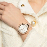 Michael Kors Parker Chronograph White Dial Pink Leather Strap Watch For Women - MK6935 Buy Now By Michael Kors