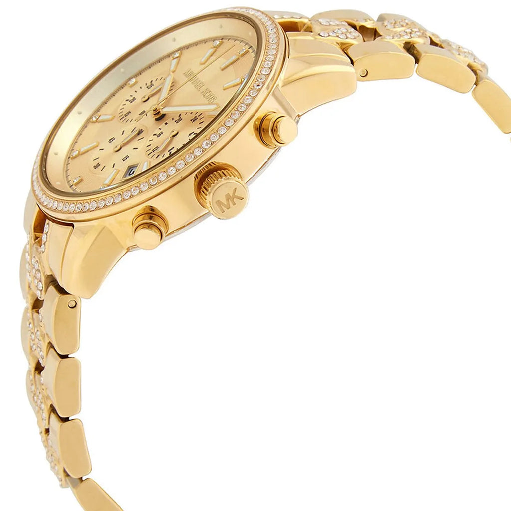 Michael Kors Ritz Chronograph Gold Dial Gold Steel Strap Watch For Women - MK6937 Buy Now By Michael Kors