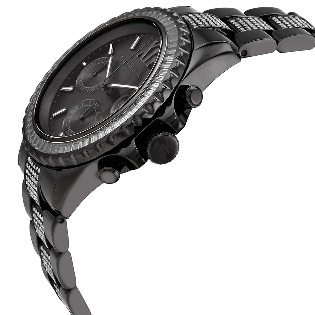 Michael Kors Everest Chronograph Black Dial Grey Steel Strap Watch For Women - MK6974 Buy Now By Michael Kors