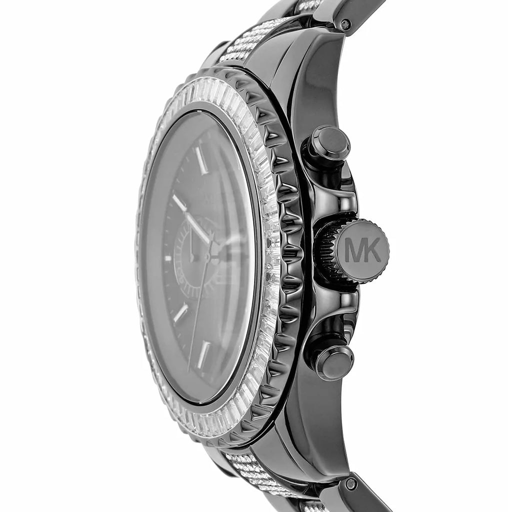 Michael Kors Everest Chronograph Black Dial Grey Steel Strap Watch For Women - MK6974 Buy Now By Michael Kors