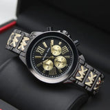 Michael Kors Wren Chronograph Black Dial Two Tone Steel Strap Watch for Women - MK6978 Buy Now By Michael Kors