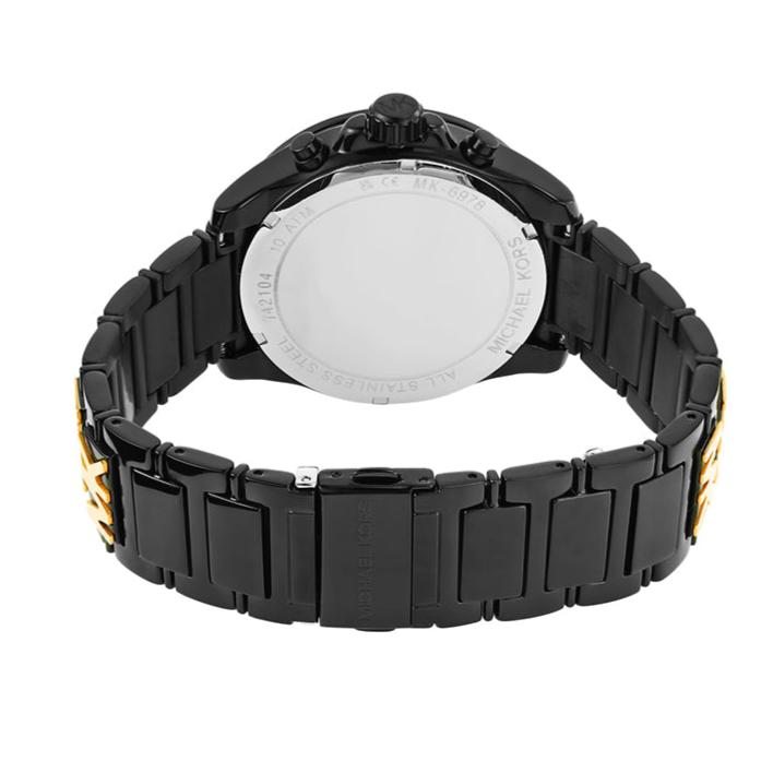 Michael Kors Wren Chronograph Black Dial Two Tone Steel Strap Watch for Women - MK6978 Buy Now By Michael Kors