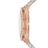 Michael Kors Runway Quartz Rose Gold Dial White Leather Strap Watch For Women - MK6980 Buy Now By Michael Kors