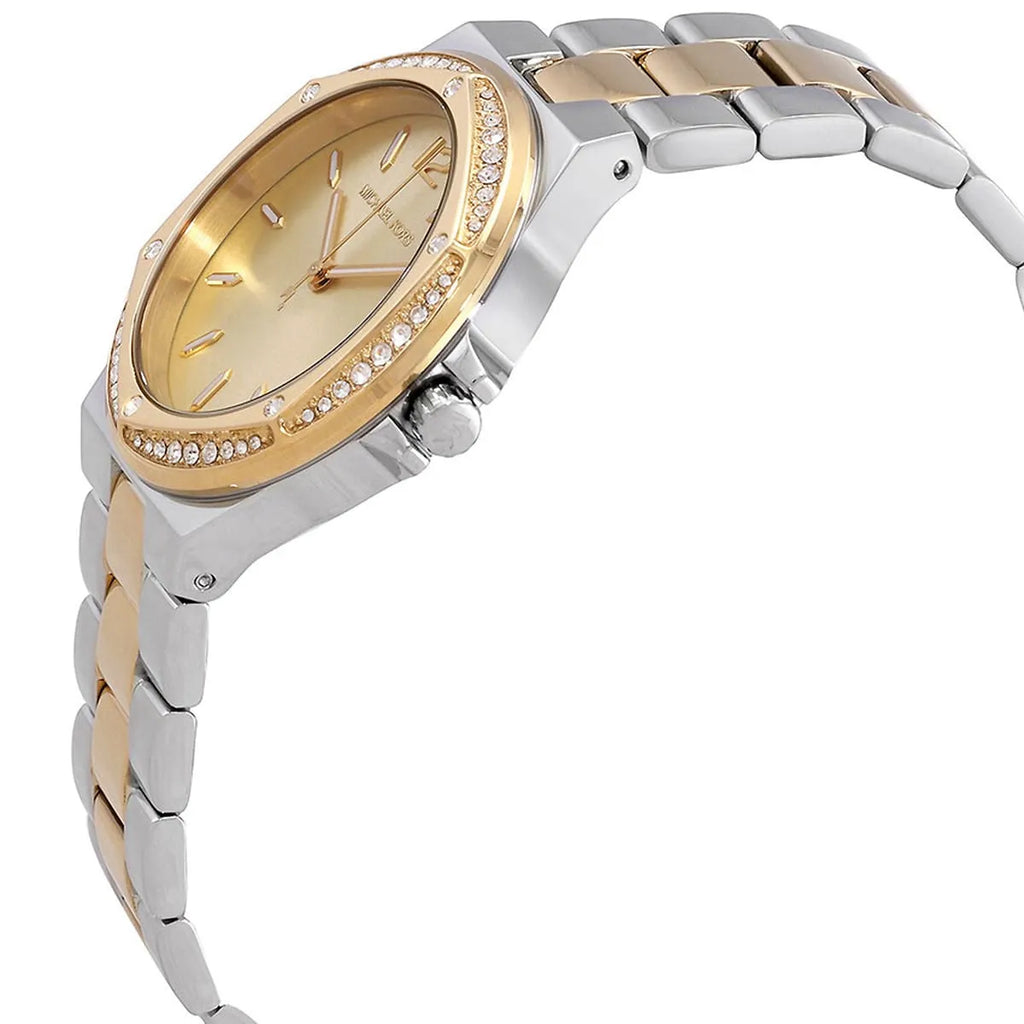 Michael Kors Lennox Three-Hand Gold Dial Two Tone Steel Strap Watch For Women - MK6988 Buy Now By Michael Kors