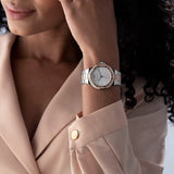 Michael Kors Lennox Three Hand Quartz Silver Dial Two Tone Steel Strap Watch For Women - MK6989 Buy Now By Michael Kors