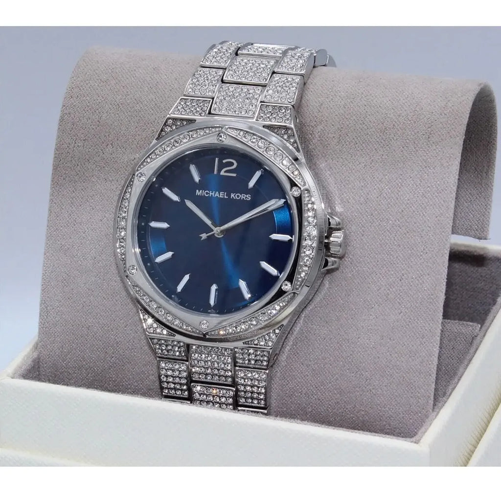 Michael Kors Lennox Three Hand Blue Dial Silver Steel Strap Watch For Women - MK6990 Buy Now By Michael Kors