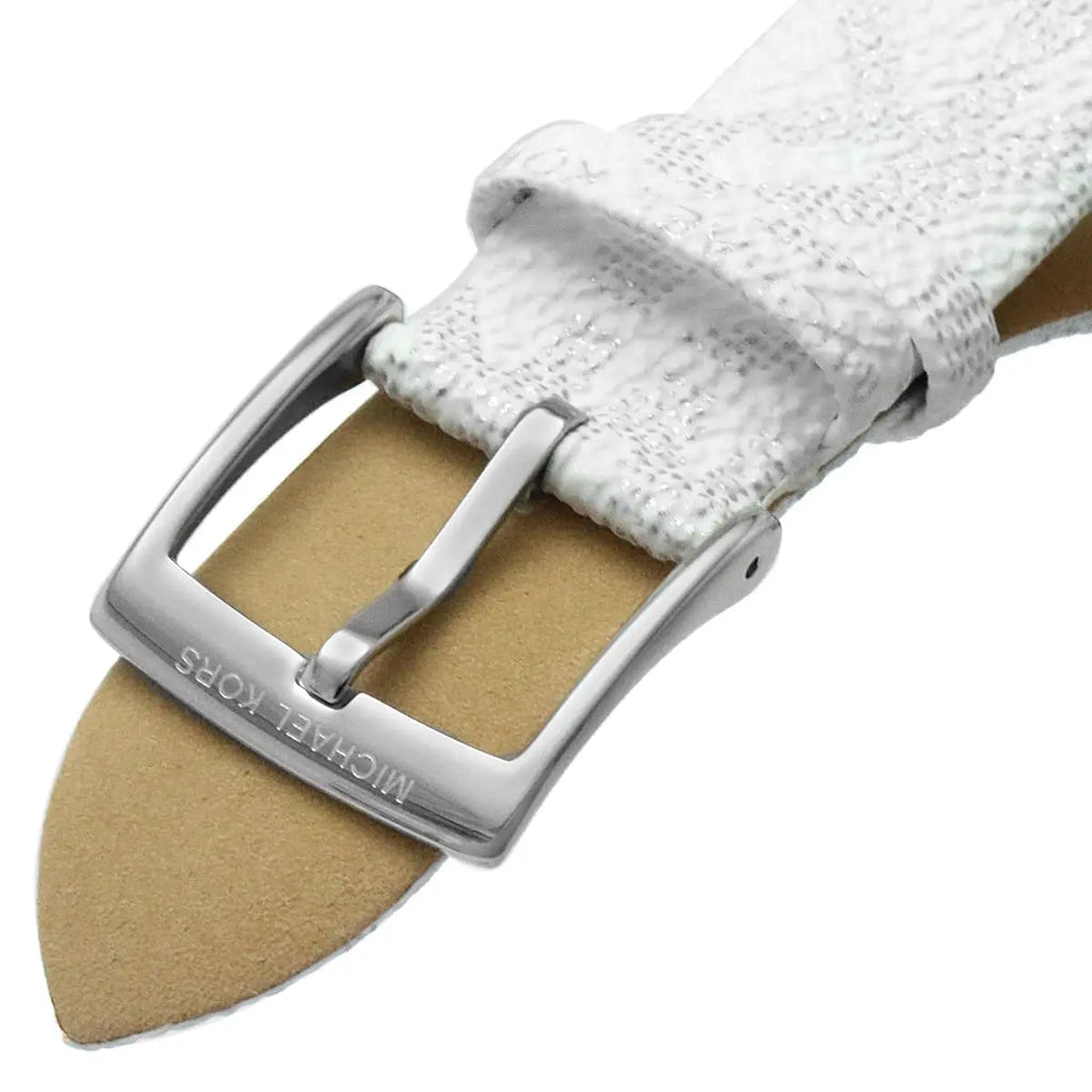 Michael Kors Runway Three Hand White Dial White Leather Strap Watch For Women - MK6998 Buy Now By Michael Kors