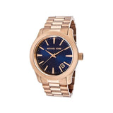 Michael Kors Runway Blue Dial Rose Gold Stainless Steel Strap Watch for Women - MK7065 Buy Now By Michael Kors