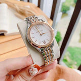 Michael Kors Mindy Three Hand White Dial Two Tone Steel Strap Watch For Women - MK7077 Buy Now By Michael Kors