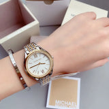 Michael Kors Mindy Three Hand White Dial Two Tone Steel Strap Watch For Women - MK7084 Buy Now By Michael Kors