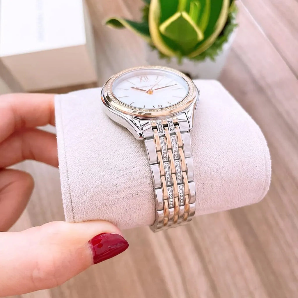 Michael Kors Mindy Three Hand White Dial Two Tone Steel Strap Watch For Women - MK7084 Buy Now By Michael Kors