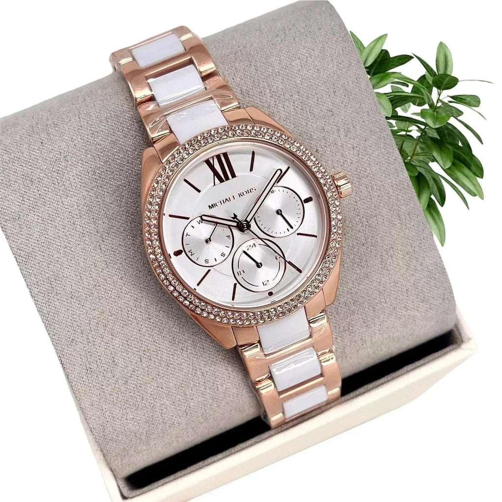 Michael Kors Janelle Multifunction Silver Dial Two Tone Steel Strap Watch For Women - MK7131 Buy Now By Michael Kors