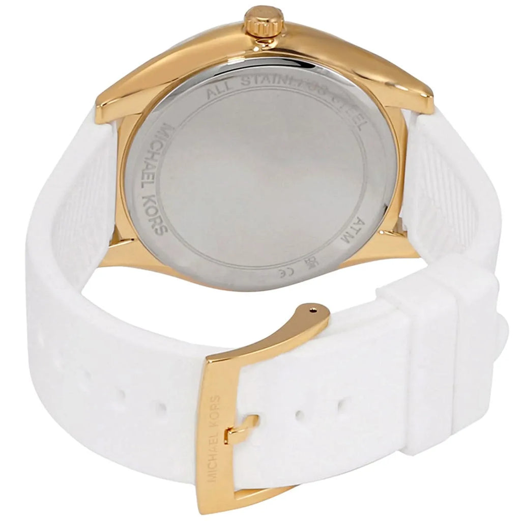 Michael Kors Janelle Three Hand Silver Dial White Rubber Strap Watch For Women - MK7141 Buy Now By Michael Kors