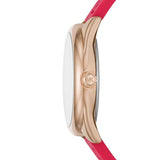 Michael Kors Janelle Three Hand Red Dial Red Rubber Strap Watch For Women - MK7142 Buy Now By Michael Kors