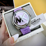 Michael Kors Janelle Three Hand Purple Dial Purple Rubber Strap Watch For Women - MK7143 Buy Now By Michael Kors