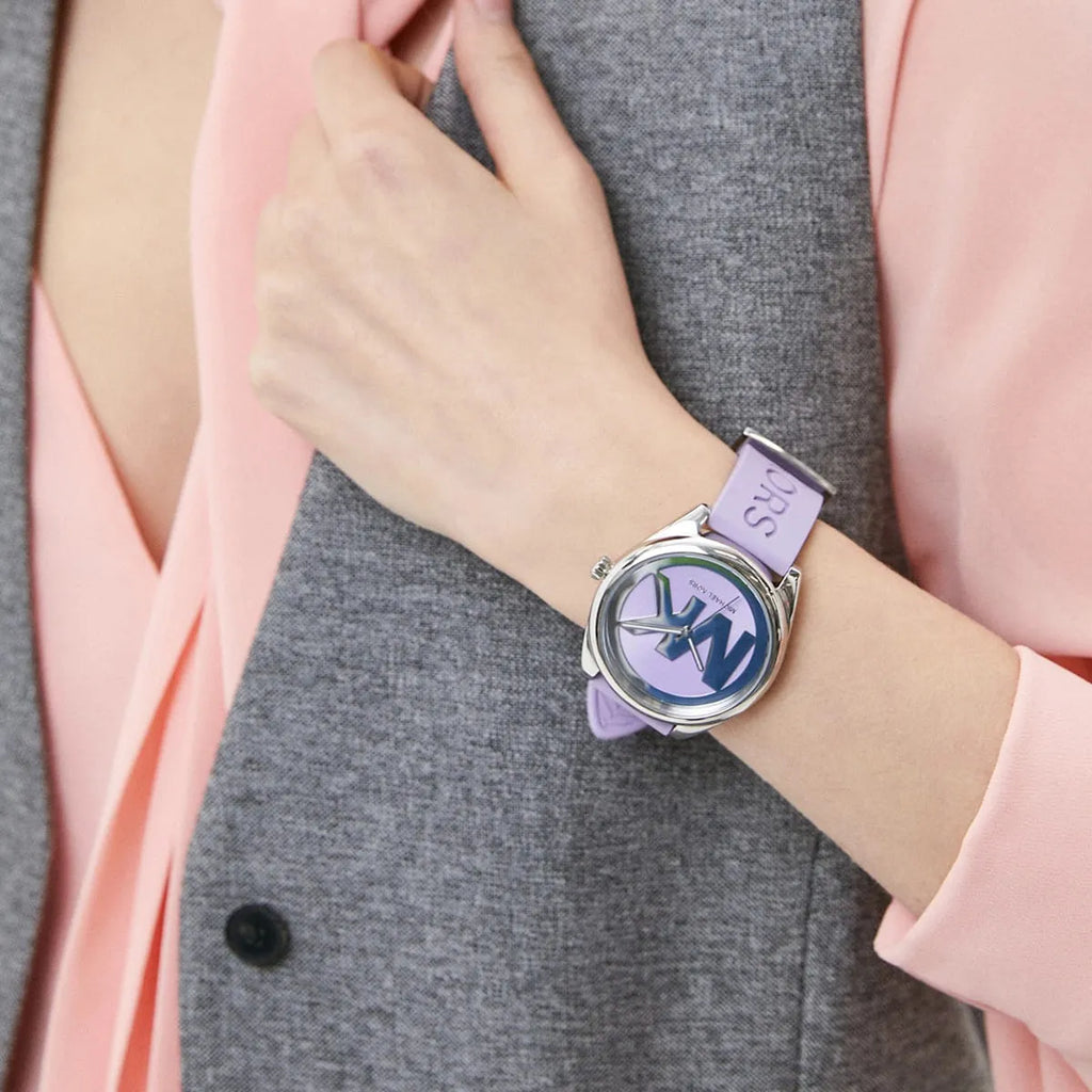 Michael Kors Janelle Three Hand Purple Dial Purple Rubber Strap Watch For Women - MK7143 Buy Now By Michael Kors