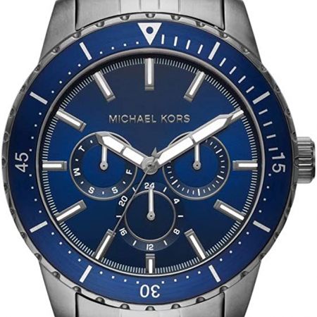 Michael Kors Chronograph Cunningham Multifunction Blue Dial Grey Steel Strap Watch For Men - MK7155 Buy Now By Michael Kors