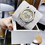 Michael Kors Jessa Multifunction Gold Dial White Leather Strap Watch For Women - MK7204 Buy Now By Michael Kors