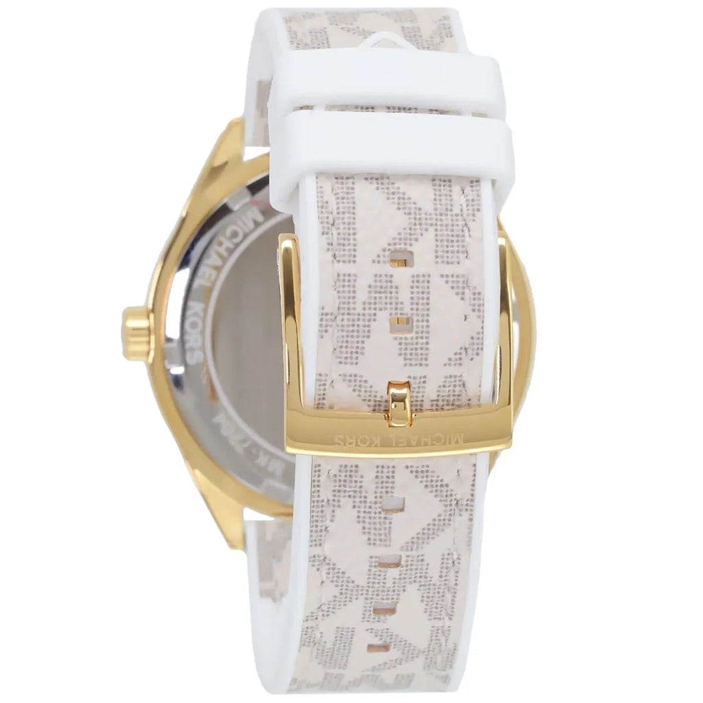 Michael Kors Jessa Multifunction Gold Dial White Leather Strap Watch For Women - MK7204 Buy Now By Michael Kors