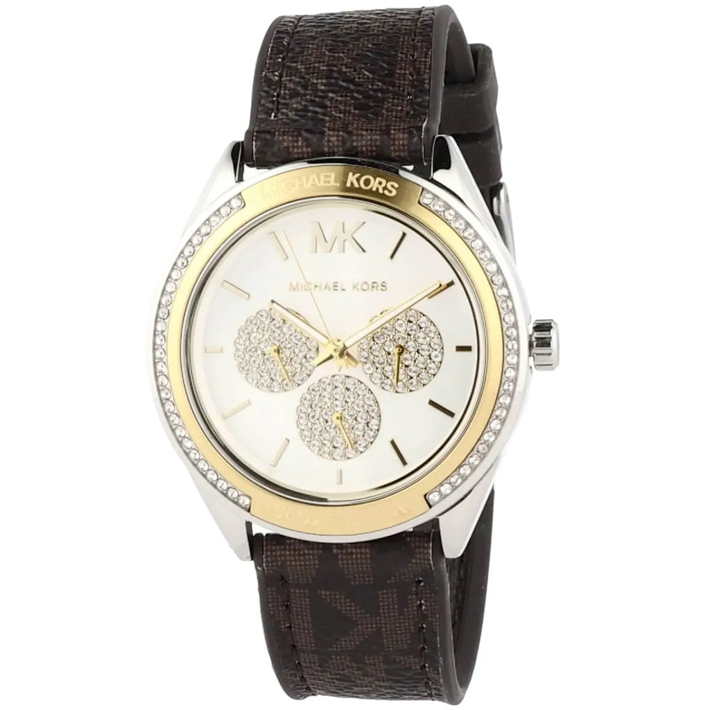 Michael Kors Jessa Multifunction Silver Dial Brown Leather Strap Watch For Women - MK7205 Buy Now By Michael Kors