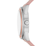 Michael Kors Multifunction Silver Dial Pink Leather Strap Watch For Women - MK7206 Buy Now By Michael Kors