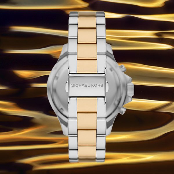 Michael Kors Everest Chronograph Black Dial Two Tone Steel Strap Watch For Women - MK7209 Buy Now By Michael Kors