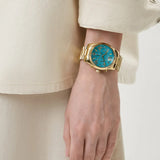 Michael Kors Lexington Chronograph Blue Dial Gold Steel Strap Watch For Women - MK7216 Buy Now By Michael Kors