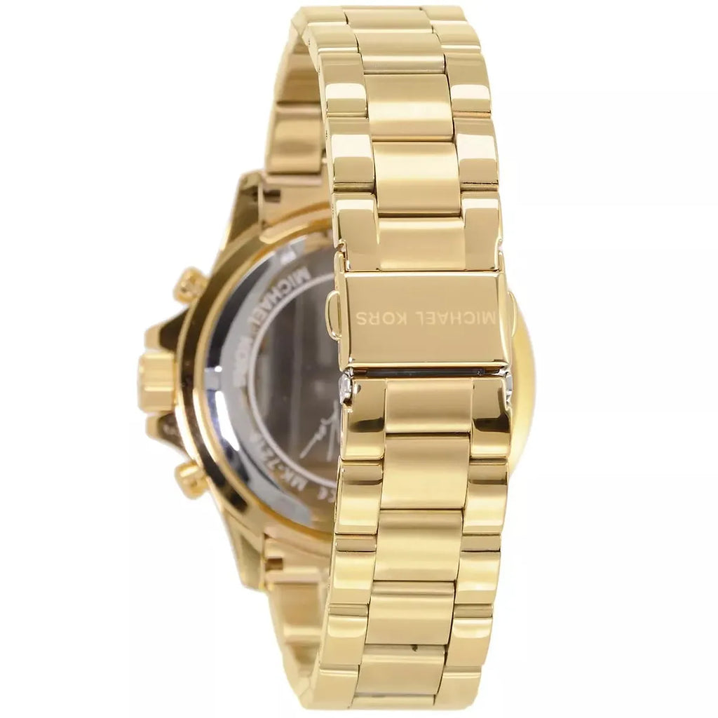 Michael Kors Lexington Chronograph Blue Dial Gold Steel Strap Watch For Women - MK7216 Buy Now By Michael Kors