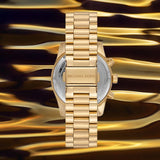 Michael Kors Lexington Chronograph Blue Dial Gold Steel Strap Watch For Women - MK7216 Buy Now By Michael Kors