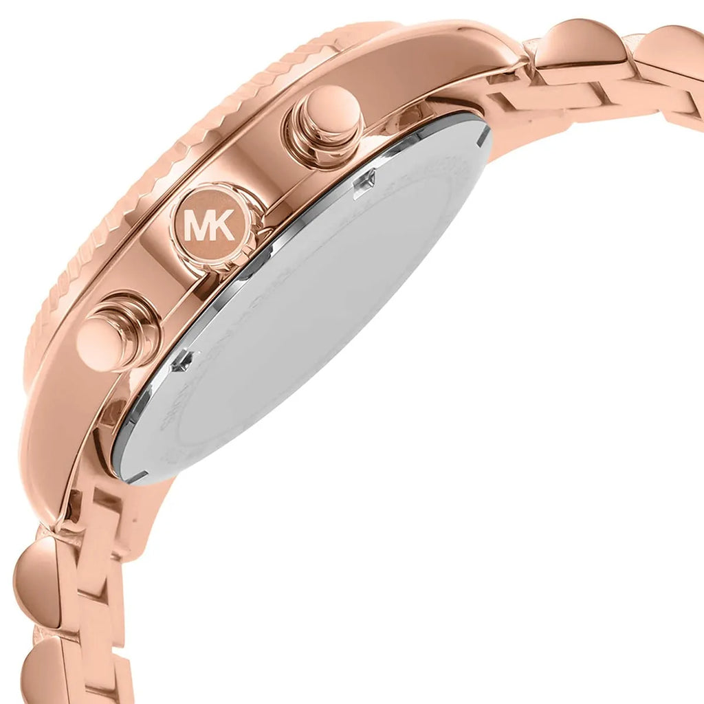 Michael Kors Lexington Chronograph Grey Dial Rose Gold Steel Strap Watch For Women - MK7217 Buy Now By Michael Kors