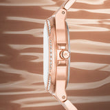 Michael Kors Lennox Three Hand Rose Gold Dial Rose Gold Steel Strap Watch For Women - MK7230 Buy Now By Michael Kors