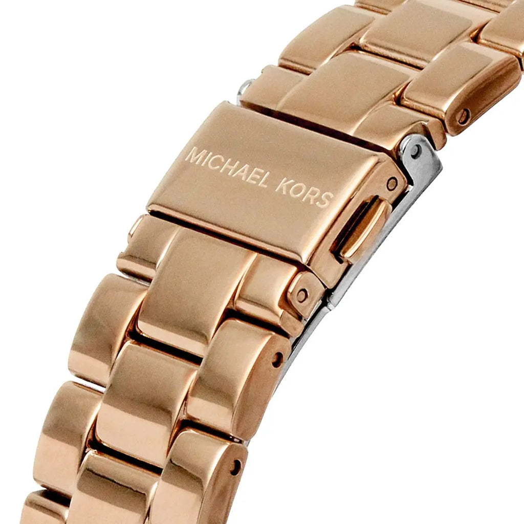 Michael Kors Lennox Three Hand Rose Gold Dial Rose Gold Steel Strap Watch For Women - MK7230 Buy Now By Michael Kors