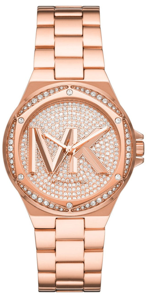 Michael Kors Lennox Three Hand Rose Gold Dial Rose Gold Steel Strap Watch For Women - MK7230 Buy Now By Michael Kors