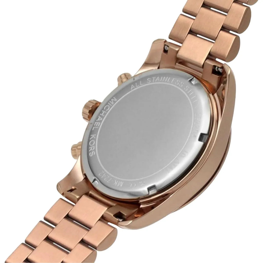 Michael Kors Lexington Chronograph Rose Gold Dial Rose Gold Steel Strap Watch for Women - MK7242 Buy Now By Michael Kors