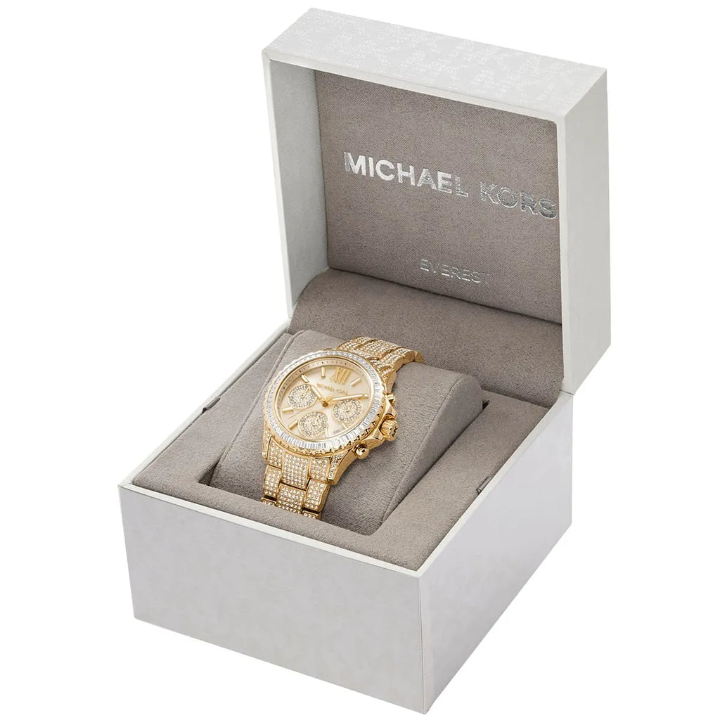 Michael Kors Everest Chronograph Crystals Gold Dial Gold Steel Strap Watch For Women - MK7254 Buy Now By Michael Kors
